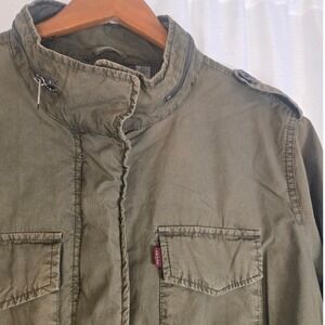 Levi's Womens Olive Green Utility Anorak Jacket Military Style‎ 2X
